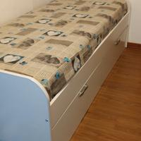Letto singolo con cassetti