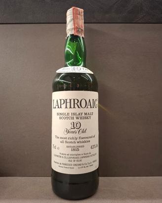 whisky laphroaig 10, anni 80