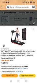 tapis roulant comprato un anno fa ma nuovo