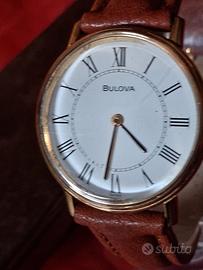 orologio da polso Vintage Placcato Oro Bulova cord
