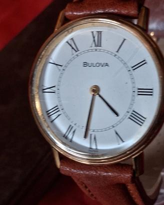orologio da polso Vintage Placcato Oro Bulova cord