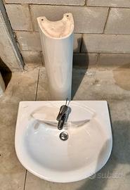 Colonna + lavabo bagno + miscelatore Dolomite