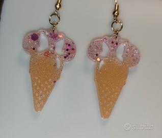 orecchini gelato con fiocco