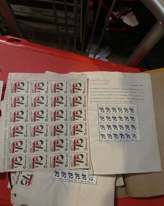 LOTTO 75 FOGLI ITALIA 1976 L.75 TRECASE