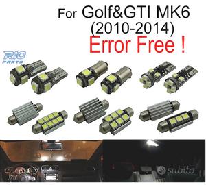 KIT 14 LAMPADE LED INTERNE PER VOLKSWAGEN VW GOLF 
