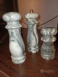 set saliera + macinapepe in marmo