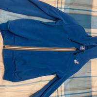 Felpa K way con zip blu