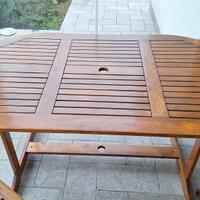 Tavolo con 4 sedie in teak