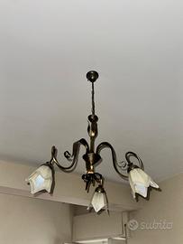 lampadario in ferro battuto