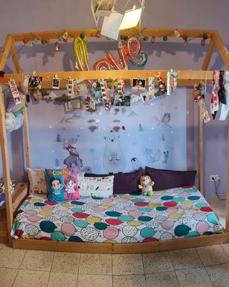Letto singolo a baldacchino per bambini