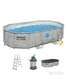 piscina bestway 488x305x107 con Filtro a Sabbia 