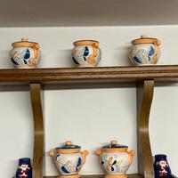 Set contenutori cucina in ceramica decorata
