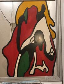 Composizione astratta su specchio