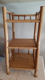 scaffale  vintage  in bambù 