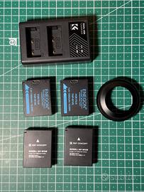 Paraluce + 4 batterie e caricatore Fuji X100 VI