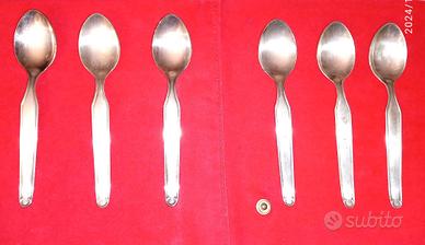 6 cucchiaini silver plated anni 80