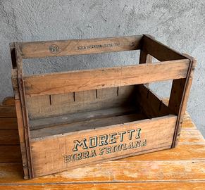 Cassetta Cassa In Legno Birra Moretti Anni ‘50