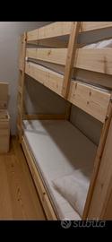 Letto a castello con materassi
