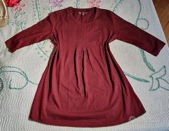 maglia mezze maniche rosso scuro taglia 44/46