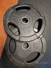 Pesi dischi 15kg usati , 2€/kg