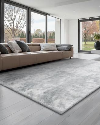 Tappeto Morbido Interni 1,8 x 2,7 m Grigio Chiaro