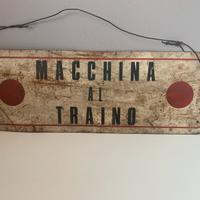 Targa da rimorchio Macchina Al Traino vintage