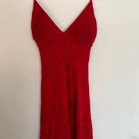 Vestito rosso brillantinato