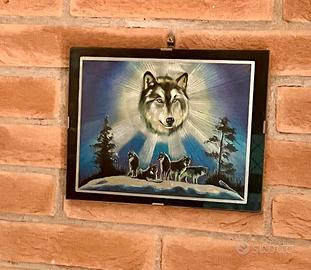 🐺 Quadro Olografico Lupi - Kitsch / Vintage Y2K