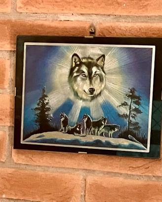🐺 Quadro Olografico Lupi - Kitsch / Vintage Y2K