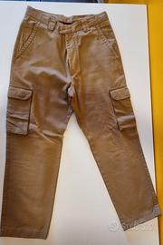 pantaloni uomo con tasche laterali in cotone