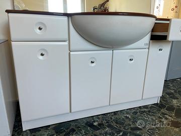 Lavandino cristalvetri con grande vetreria .