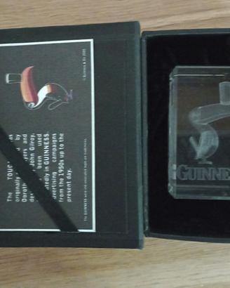 fermacarte in cristallo Tucano birra Guinness.