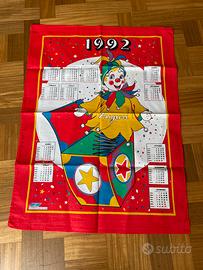 Strofinaccio natalizio vintage calendario 1992