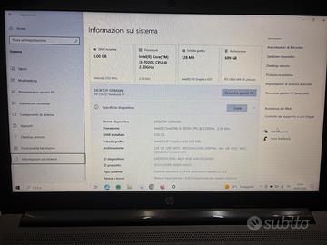 HP 250 G7 Notebook i3 8gb Ram Windows 10 pro 689gb