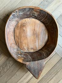 Piatto per impastare in legno antico