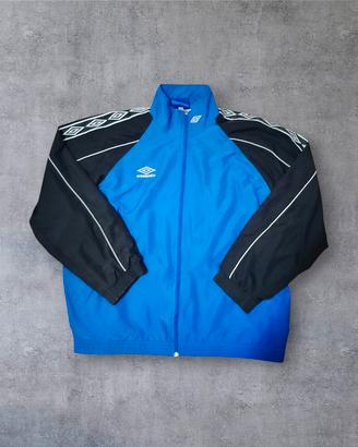 Giacca Umbro Vintage Color-Block Blu e Nera - Tagl