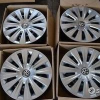 4 cerchi in ferro completi di copri cerchi vw polo