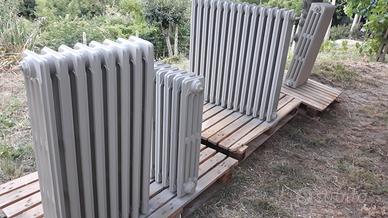 2 termoarredo ghisa grigio seta restaurati