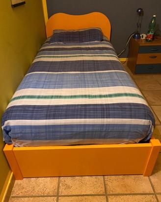 Letto singolo 200x90, con materasso ortopedico