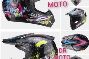 Casco integrale NERO GIALLO moto