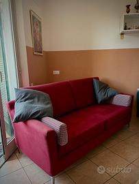 Divano 3 posti rosso