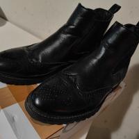 scarpe stivali anfibi uomo in finta pelle 44