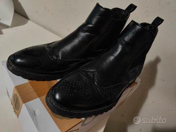 scarpe stivali anfibi uomo in finta pelle 44