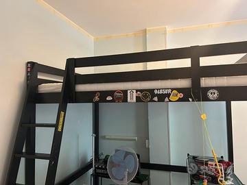 Letto soppalco Ikea Stora 1 piazza e mezza wenge