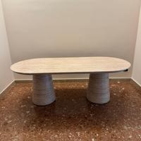 Tavolo da pranzo effetto travertino