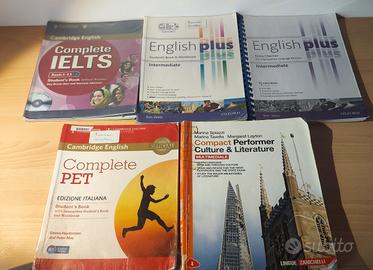 libri inglese per liceo, PET, IELTS e letteratura