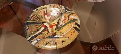 Piatto dipinto da Enrico Visani