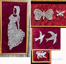 merletti realizzati a tombolo