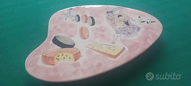 Raro piatto da formaggio - Ceramica di Milano '50