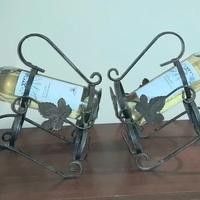 Set di portabottiglie in ferro battuto, le bottigl